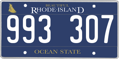 RI license plate 993307