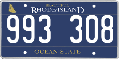 RI license plate 993308