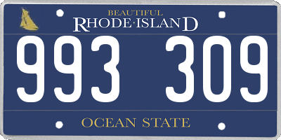 RI license plate 993309