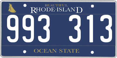 RI license plate 993313