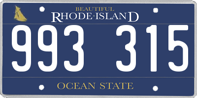 RI license plate 993315