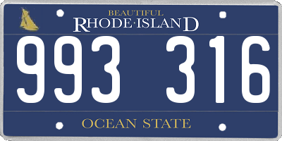 RI license plate 993316