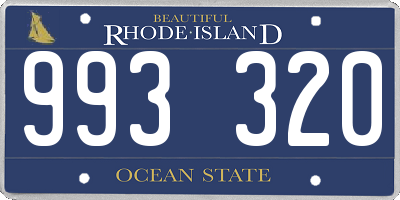 RI license plate 993320