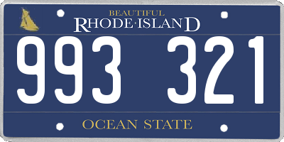 RI license plate 993321