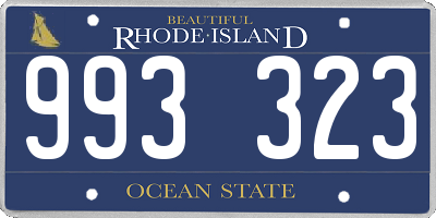 RI license plate 993323