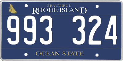 RI license plate 993324