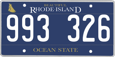 RI license plate 993326