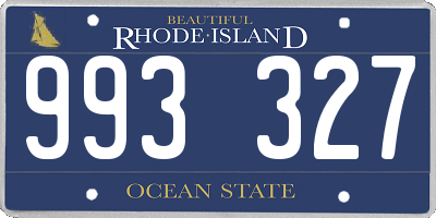 RI license plate 993327