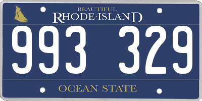 RI license plate 993329