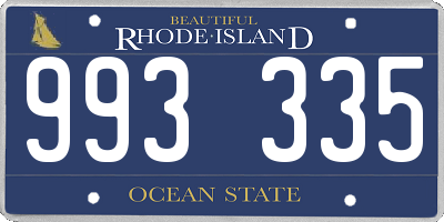 RI license plate 993335