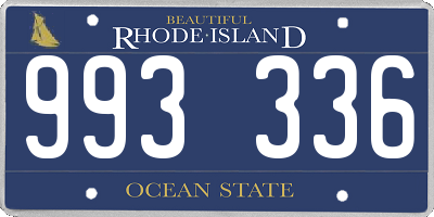 RI license plate 993336