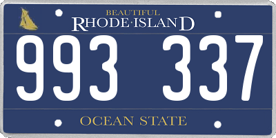RI license plate 993337