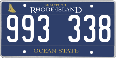 RI license plate 993338