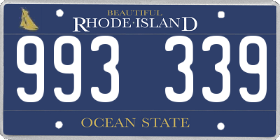 RI license plate 993339