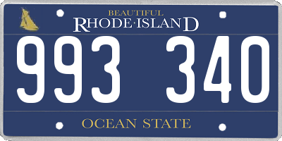 RI license plate 993340