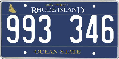 RI license plate 993346
