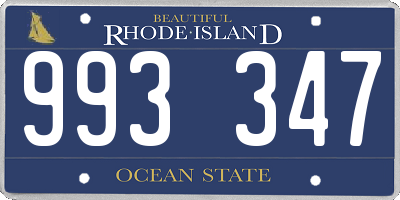 RI license plate 993347