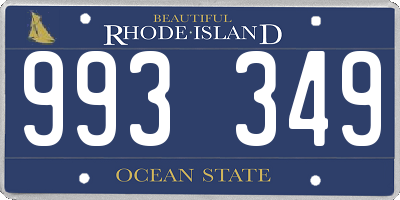 RI license plate 993349