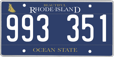 RI license plate 993351