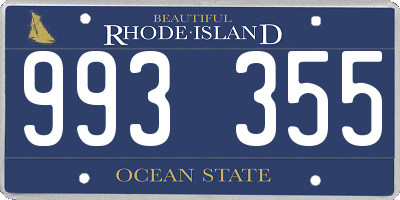RI license plate 993355