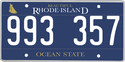 RI license plate 993357