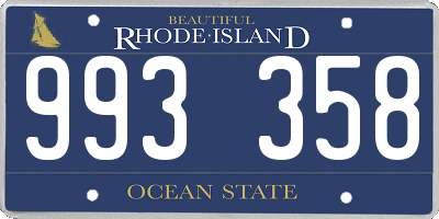 RI license plate 993358