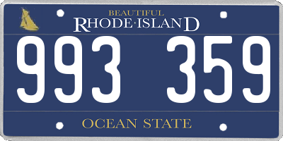 RI license plate 993359