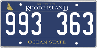 RI license plate 993363