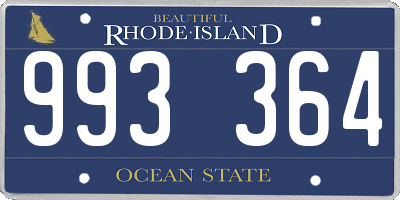 RI license plate 993364