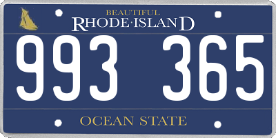 RI license plate 993365