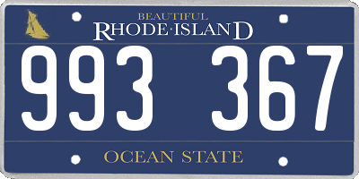 RI license plate 993367