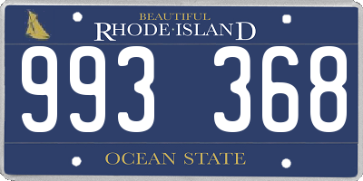 RI license plate 993368