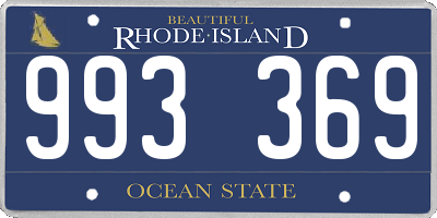 RI license plate 993369