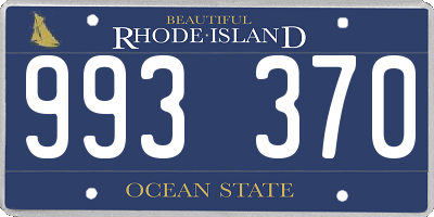 RI license plate 993370