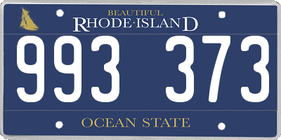 RI license plate 993373