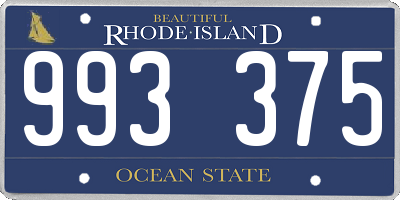 RI license plate 993375