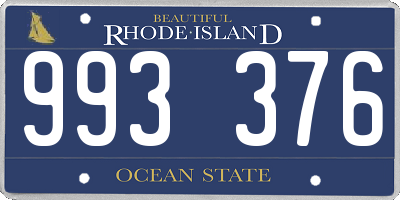RI license plate 993376
