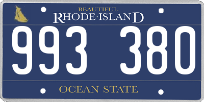 RI license plate 993380