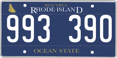 RI license plate 993390