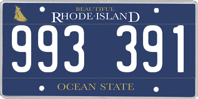 RI license plate 993391