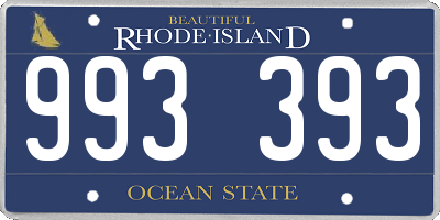 RI license plate 993393