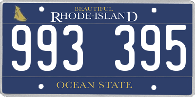 RI license plate 993395