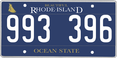 RI license plate 993396