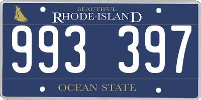 RI license plate 993397