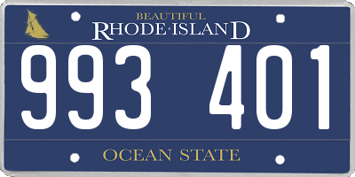 RI license plate 993401