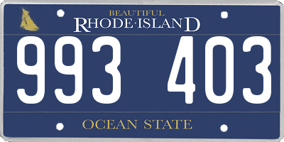 RI license plate 993403