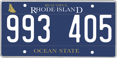 RI license plate 993405