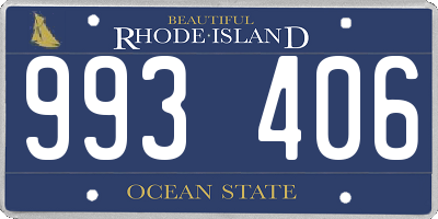 RI license plate 993406