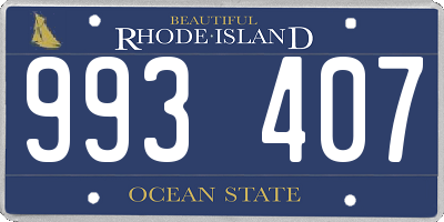 RI license plate 993407