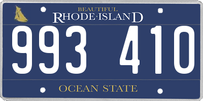 RI license plate 993410